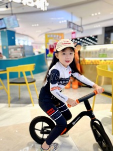 FLASHWOLF 夏季平衡车儿童骑行服速干运动长套装自行车表演赛车服