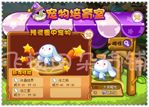 洛克王国宠物蛋 大耳帽兜 雪影娃娃 可超进化幽兰雪魅