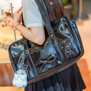 日系女学生jk制服包猫咪蝴蝶结款单肩包手提包皮包日本高中生书包