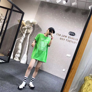 junjun女装夏季新款字母时尚短袖t恤