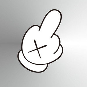 潮贴original 中指 汽车划痕贴纸 hellaflush涂鸦车贴 防水防晒