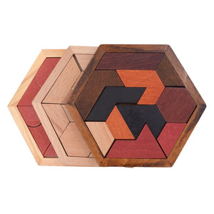 020人付款淘宝儿童木质益智力七巧板十一块拼图三国华容道拼装亲子