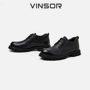 温莎秋季新款真皮皮鞋男商务正装休闲舒适圆头男士结婚新郎鞋子