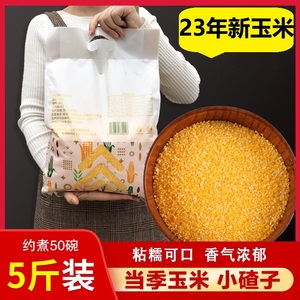 陕西农家23年新细食用玉米糁子玉米碴子玉米渣5斤玉米珍珍包谷珍