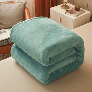 珊瑚绒毛毯被子毛巾被法兰绒床单人办公室午睡毯子冬季加厚铺垫毯