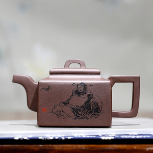 亚明四方 紫砂名家孔祥生纯全手工原矿珍藏底槽青正宗宜兴紫砂壶