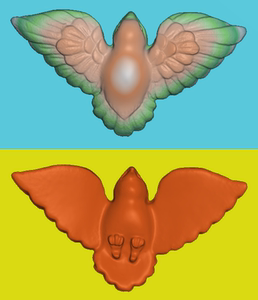 新款小精品挂件小鸟精雕图灰度图电脑雕刻图立体花件双面a04995鸟