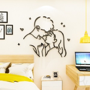 INS简笔画装饰墙贴简约时尚个性3d立体卧室客厅出租房背景墙装饰