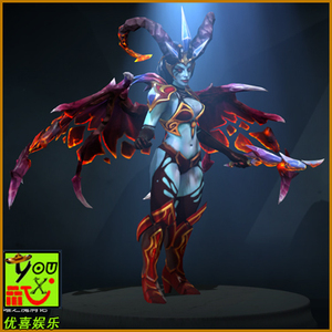 dota2 痛苦女王 黑曜之魇套装 弯角岩浆套 黑曜套 飘渺星云的珍藏