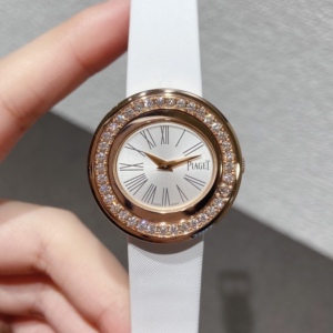 二手正品伯爵possession系列g0a36188 玫瑰金原钻石 石英女表
