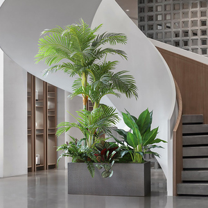 室内仿真绿植棕葵楼梯下假植物盆栽大型造景服装店家居落地装饰