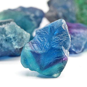 g9渐变萤石原石矿物地质科普标本多彩色矿石宝石饰品首饰配件奇石