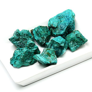 g6云南产硅孔雀石原石蓝绿色凤凰石矿物晶体教学标本diy饰品吊坠