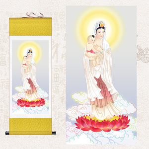 送子观音求子画