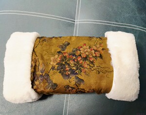 中国风香云纱袖暖手抄冬季防冻加厚毛绒手筒套保暖古风汉服手捂子