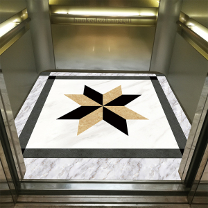 电梯地板地垫仿大理石花纹地板卷材定制logo耐磨pvc塑胶轿厢地毯
