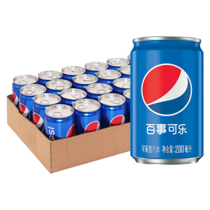 百事可乐pepsi 可乐型汽水碳酸饮料mini迷你罐200ml*20听24听整箱