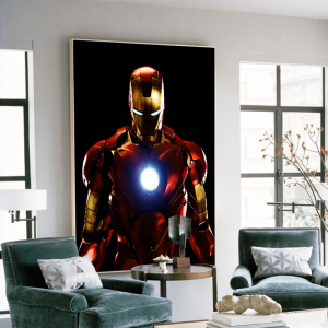 钢铁侠装饰画漫威挂画复仇者联盟壁画走廊玄关卧室书房大幅海报画