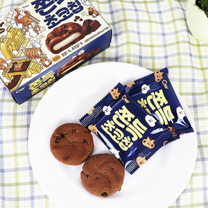 韩国新款进口cw青佑巧克力曲奇年糕饼夹心糕点传统美味小零食90g