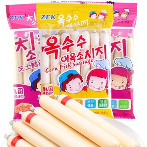 韩国进口ZEK芝士/玉米鳕鱼肠105g*3袋儿童海味即食零食鱼肉香肠