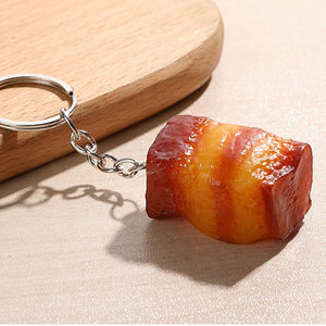 红烧肉五花肉钥匙扣鸡爪男士女书背包挂包创意挂饰品仿真食物挂件