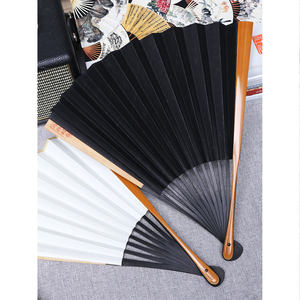 冯伟-大茄头老玉竹扇子95寸 自然阴干40年玉竹配乌木小骨文玩折扇