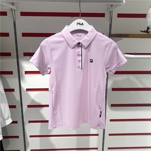 fila斐乐儿童上衣2021夏女童新疆丝柔棉短袖t恤polo衫 k12g123146