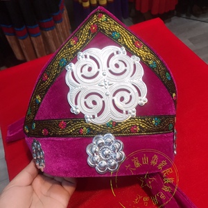 凉山彝族儿童女童帽子彝族衣服配饰儿童帽饰民族风女童帽子