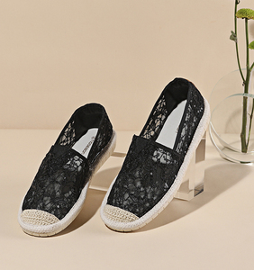 调色板蕾丝布鞋女鞋2022夏季一脚蹬懒人鞋网纱透气小香风渔夫鞋女