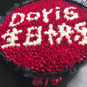 199朵红玫瑰韩式鲜花束/365/520生日上海杭州广州北京同城速递9