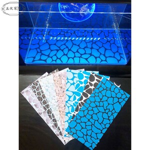 鱼缸底部贴纸背景底色底景底画底板造景水族箱装饰铺底外贴大理石