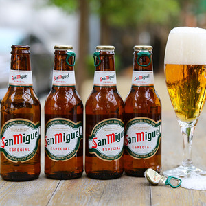 西班牙原装进口san miguel生力黄啤酒250ml胜利啤酒拉环啤酒