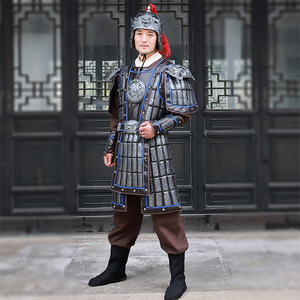 古代岳飞将军盔甲战袍将士士兵服饰服装影视演出服表演服戏服铠甲