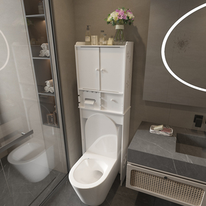 卫生间马桶上方置物架浴室坐便器收纳架厕所马桶后面的空隙置物柜