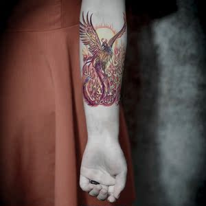 复古纹身贴浴血凤凰防水持久仿真锁骨性感古装戏曲写真拍摄贴纸