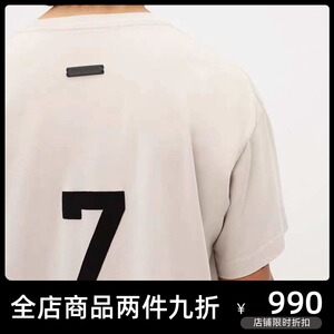 fear of god第七季主线数字7植绒短袖男女高街潮流宽松fog t恤夏
