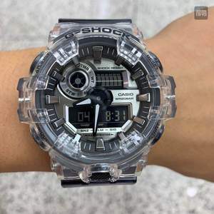 卡西欧casio限量透明冰川冰韧系列g-shock运动男女手表ga700sk-1a