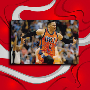 威斯布鲁克 威少 亲笔签名照片6寸 02 卯