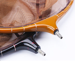 仿竹碳素抄网头并继网头垂钓捞鱼网通防挂速干抄网头