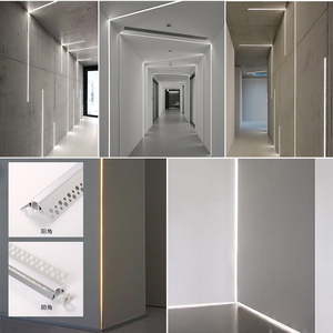 线性灯嵌入式24v低压led客厅过道批灰预埋洗墙灯阴阳角线条灯