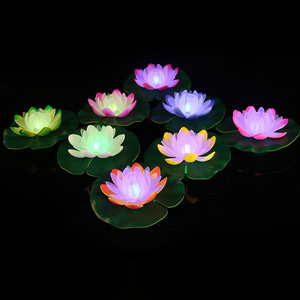 led仿真莲花灯荷花灯手捧灯七夕中秋中元节日装饰荷花灯莲花灯