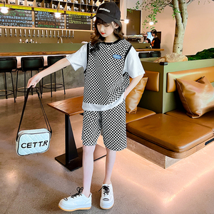 网红女童夏装霸气衣服大童女装夏季套装12岁10女孩13两件套十二15