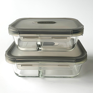 出口尾货玻璃冰箱保鲜盒可微波炉加热专用食品级收纳泡菜密封盒