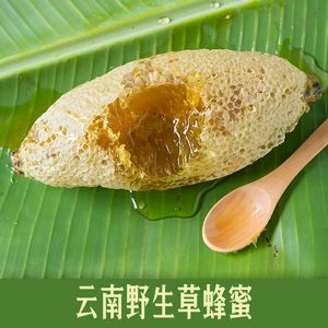 云南野生草蜂 小挂蜂蜜 蜂巢蜜嚼着吃纯正天然野生百花蜜 小草蜂