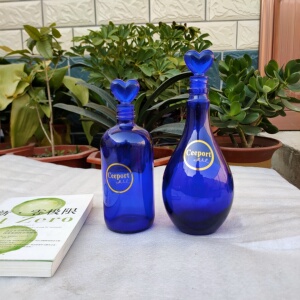 原料玻璃大号蓝色太阳水瓶750ml 零极限 清理工具