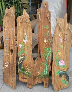 风化木板画漆画