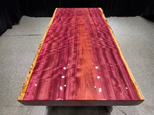 紫心木 紫罗兰大板桌实木大板原木简约茶桌餐桌办公桌天然紫色桌