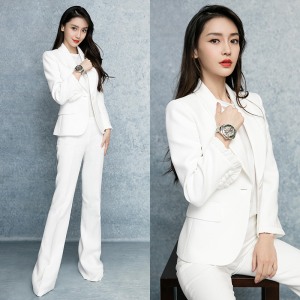 韩版angelababy,angelababy剧照 杨颖angelababy同款西装外套女白色韩版宽松ins时尚气质西服套装