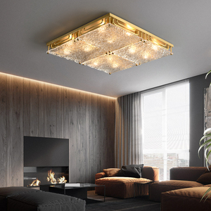 全铜轻奢客厅吸顶灯 后现代简约设计师样板房卧室房间大号吸顶灯