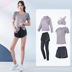 运动套装女夏季薄款短袖短裤宽松显瘦速干衣休闲晨跑步健身瑜伽服